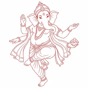 गणपती नृत्य करताना