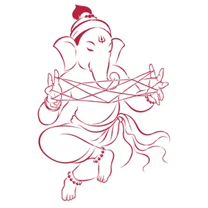गणपती कठपुतली कला करताना